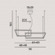 Lampada a sospensione led in metallo e diffusore in acrilico dal design moderno
