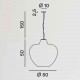 Lampada a sospensione moderna singola struttura in metallo diffusore in vetro