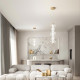 Lampada a sospensione piccola a led con struttura in metallo diffusore in vetro