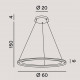 Lampada a sospensione piccola a led con struttura in metallo rotonda