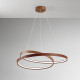 Lampada a sospensione piccola a led struttura in metallo e diffusore a spirale