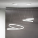 Lampada a sospensione piccola a led struttura in metallo e diffusore a spirale