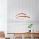 Lampada a sospensione piccola a led struttura in metallo e diffusore a spirale