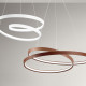 Lampada a sospensione piccola a led struttura in metallo e diffusore a spirale