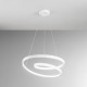 Lampada a sospensione piccola a led struttura in metallo e diffusore a spirale