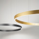 Lampada a sospensione piccola con diffusore in alluminio rotondo a led