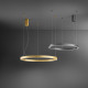 Lampada a sospensione piccola con diffusore in alluminio rotondo a led