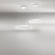 Lampada a sospensione piccola diffusore rotondo a led e struttura in alluminio