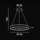 Lampada a sospensione piccola diffusore rotondo a led e struttura in alluminio