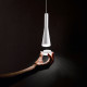 Lampada a sospensione singola a led con struttura in metallo
