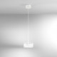 Lampada a sospensione singola a led struttura in metallo diffusore in vetro