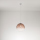 Lampada a sospensione singola grande in metallo diffusore in vetro a led