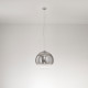 Lampada a sospensione singola grande in metallo diffusore in vetro a led