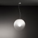 Lampada a sospensione struttura in metallo diffusore grande a boccia di vetro