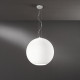 Lampada a sospensione struttura in metallo diffusore grande in vetro a boccia