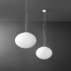 Lampada a sospensione struttura in metallo diffusore piccolo a boccia di vetro