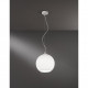 Lampada a sospensione struttura in metallo diffusore piccolo in vetro a boccia