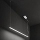 Lampada a sospensione struttura in metallo lineare a led