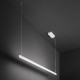 Lampada a sospensione struttura in metallo lineare con doppio led
