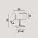 Lampada da comodino dal design moderno cromo spazzolato con paralume in pvc