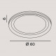 Lampada da soffitto grande a led con struttura in metallo rotonda