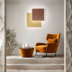 Lampada da soffitto grande moderna con struttura in metallo e diffusore a led