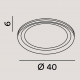 Lampada da soffitto piccola a led con struttura in metallo rotonda