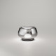 Lampada da tavolo a led con struttura in metallo e diffusore in vetro