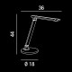 Lampada da tavolo a LED in alluminio e plastica dal design moderno per ufficio