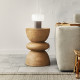 Lampada da tavolo con struttura in ceramica e diffusore in vetro