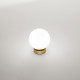 Lampada da tavolo grande moderna in metallo e diffusore a bocia in vetro
