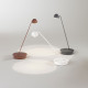 Lampada da tavolo led con struttura in metallo e diffusore orientabile in vetro