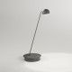 Lampada da tavolo led con struttura in metallo e diffusore orientabile in vetro