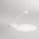 Lampada da tavolo led con struttura in metallo e diffusore orientabile in vetro