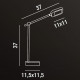 Lampada da tavolo orientabile in alluminio dal design moderno con luce a led