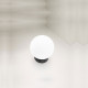 Lampada da tavolo piccola moderna in metallo e diffusore a bocia in vetro