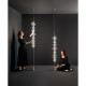 Lampada da terra a led con struttura in metallo diffusore in vetro