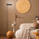 Pianatana in metallo con diffusore in acrilico a led