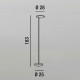 Piantana a LED con diffusore orientabile design moderno in metallo