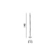 Piantana a LED design tubolare in metallo con interruttore touch dimmer