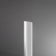 Piantana con diffusore a led in alluminio dal design moderno