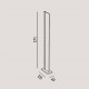 Piantana con diffusore a led in alluminio dal design moderno