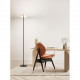 Piantana moderna a led struttura in metallo diffusore in vetro