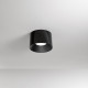 Plafoniera a led con struttura cilindrica in metallo dal design moderno