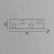 Plafoniera a led con struttura in alluminio rettangolare dal design moderno