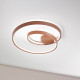 Plafoniera a led con struttura in metallo e diffusore a spirale