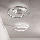 Plafoniera a led con struttura in metallo e diffusore a spirale
