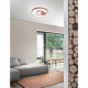Plafoniera a led con struttura in metallo e diffusore a spirale