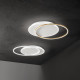 Plafoniera a led grande con struttura in metallo dal design moderno