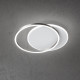 Plafoniera a led grande con struttura in metallo dal design moderno